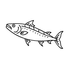 spanish mackerel icon, spanish mackerel vector illustration-simple illustration of spanish mackerel, perfect for spanish mackerel logos and icons