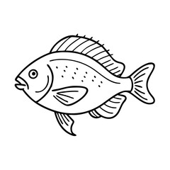 scup porgy icon, scup porgy vector illustration-simple illustration of scup porgy, perfect for scup porgy logos and icons