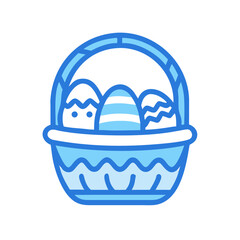 Flat Easter Basket icon,  vector illustration of Easter Basket.. Perfect for use in logos, UI/UX, branding,  web ,app icon and more