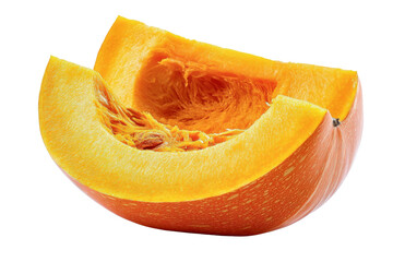 pumpkin slice isolated on white background