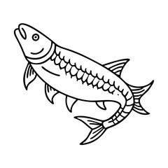 tarpon icon, tarpon vector illustration-simple illustration of tarpon, perfect for tarpon logos and icons