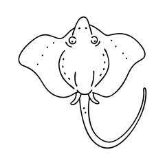 stingray icon, stingray vector illustration-simple illustration of stingray, perfect for stingray logos and icons