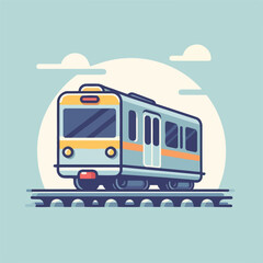 cool train image vector