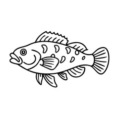 peacock bass icon, peacock bass vector illustration-simple illustration of peacock bass, perfect for peacock bass logos and icons