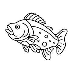 peacock bass icon, peacock bass vector illustration-simple illustration of peacock bass, perfect for peacock bass logos and icons