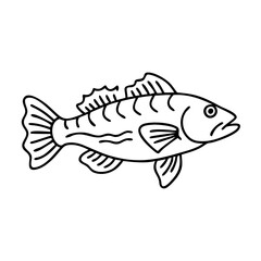 peacock bass icon, peacock bass vector illustration-simple illustration of peacock bass, perfect for peacock bass logos and icons