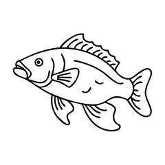 barramundi icon, barramundi vector illustration-simple illustration of barramundi, perfect for barramundi logos and icons