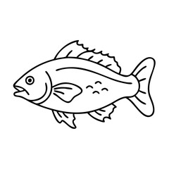 nile perch icon, nile perch vector illustration-simple illustration of nile perch, perfect for nile perch logos and icons