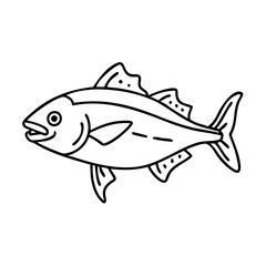 amberjack icon, amberjack vector illustration-simple illustration of amberjack, perfect for amberjack logos and icons