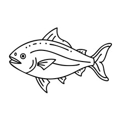 amberjack icon, amberjack vector illustration-simple illustration of amberjack, perfect for amberjack logos and icons
