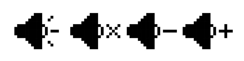 audio icon pixel. volume icon pixel.