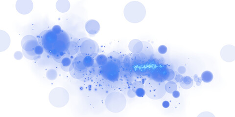 A breathtaking and stunning blue bokeh design that features glowing orbs along with soft sparkles on a clear backdrop