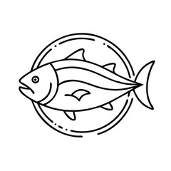 yellowtail icon, yellowtail vector illustration-simple illustration of yellowtail, perfect for yellowtail logos and icons