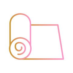 Yoga Mat Vector Icon