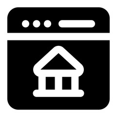 internet banking icon for illustration