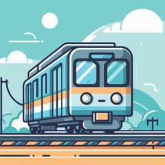 cool train image vector
