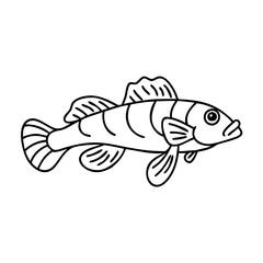 goby fish icon, goby fish vector illustration-simple illustration of goby fish, perfect for goby fish logos and icons