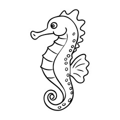 seahorse icon, seahorse vector illustration-simple illustration of seahorse, perfect for seahorse logos and icons