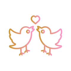 Lovebirds Vector Icon