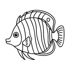 butterflyfish icon, butterflyfish vector illustration-simple illustration of butterflyfish, perfect for butterflyfish logos and icons