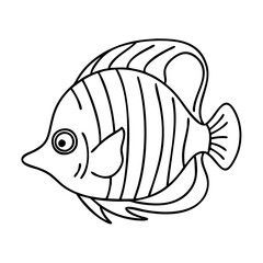 butterflyfish icon, butterflyfish vector illustration-simple illustration of butterflyfish, perfect for butterflyfish logos and icons