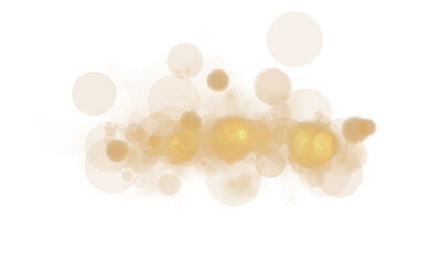 This is a dreamy composition that features soft golden orbs and sparkling elements that create a bokeh effect