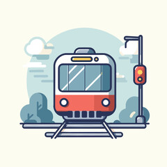 cool train image vector