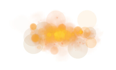 A captivating bokeh effect that features glowing orbs in soft shades of vibrant orange and gentle white hues