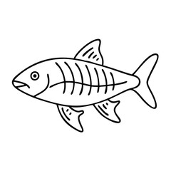 bonefish icon, bonefish vector illustration-simple illustration of bonefish, perfect for bonefish logos and icons