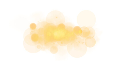 A serene and calming yellow bokeh effect that features softly glowing orbs and delicate sparkles for a dreamy aesthetic