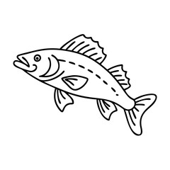 walleye icon, walleye vector illustration-simple illustration of walleye, perfect for walleye logos and icons