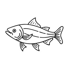 bluefish icon, bluefish vector illustration-simple illustration of bluefish, perfect for bluefish logos and icons