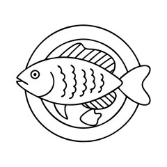 tilapia icon, tilapia vector illustration-simple illustration of tilapia, perfect for tilapia logos and icons