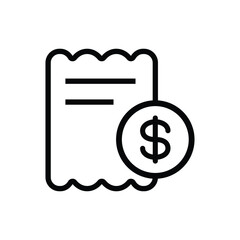 Invoice Icon Outlines for Billing