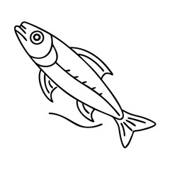 anchovy icon, anchovy vector illustration-simple illustration of anchovy, perfect for anchovy logos and icons