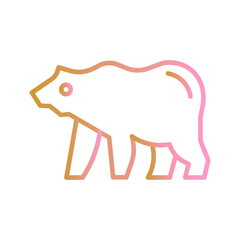 Grizzly Bear Vector Icon