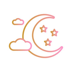 Starry Night Vector Icon