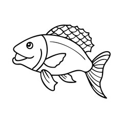 snapper icon, snapper vector illustration-simple illustration of snapper, perfect for snapper logos and icons