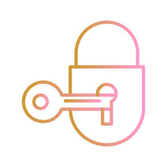 Lock and Key Vector Icon