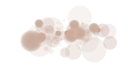 An elegant chocolate brown bokeh effect featuring enchanting orbs and sparkling elements on a transparent background