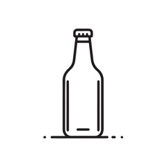 Glass bottle vector illustration on a white background