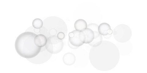A serene white bokeh effect featuring glowing orbs and delicate sparkles on a transparent background.