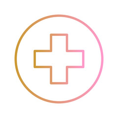 Obraz premium Red Cross Vector Icon