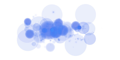 A beautifully soft blue bokeh effect showcasing glowing orbs and delicate sparkles on a transparent backdrop