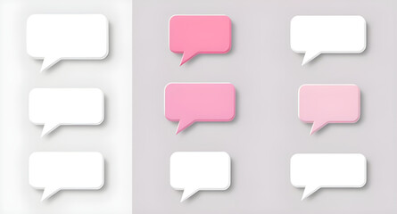 Fototapeta premium set of colorful speech bubbles