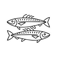 mackerel icon, mackerel vector illustration-simple illustration of mackerel, perfect for mackerel logos and icons