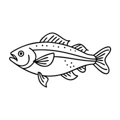 haddock icon, haddock vector illustration-simple illustration of haddock, perfect for haddock logos and icons