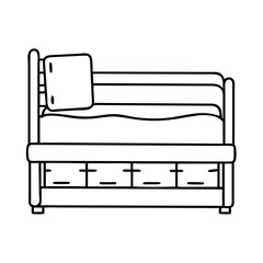 trundle bed icon, trundle bed vector illustration-simple illustration of trundle bed, perfect for trundle bed logos and icons