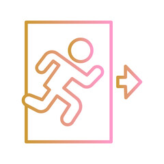 Emergency Exit Vector Icon