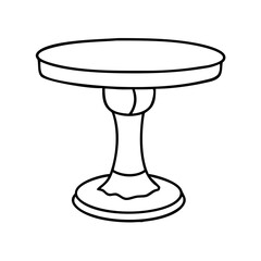 pedestal table icon, pedestal table vector illustration-simple illustration of pedestal table, perfect for pedestal table logos and icons